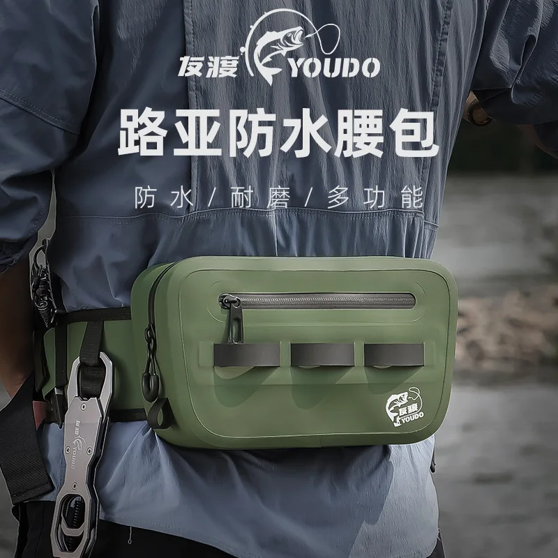 

Airtight Fishing Fanny Pack TPU Wear Diagonally Multifunctional Storage Bag Waterproof Bag Large Capacity Fishing Rod Bag Y677