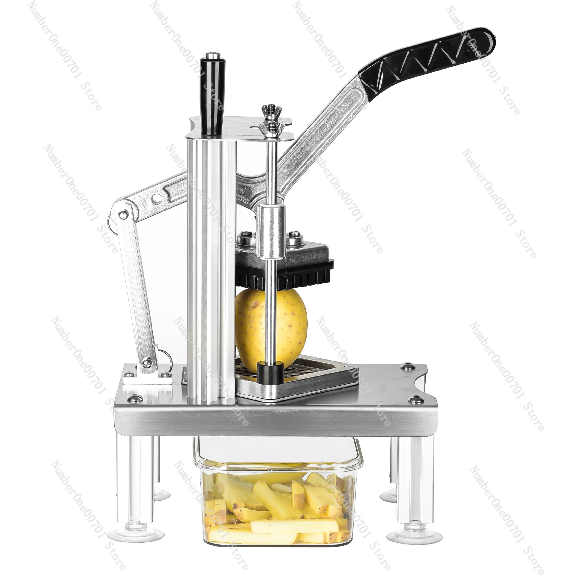 Commercial Stainless Steel French Fry Cutter, Vegetable Slicer for Potato Carrot Cucumber, Food Prep Machine