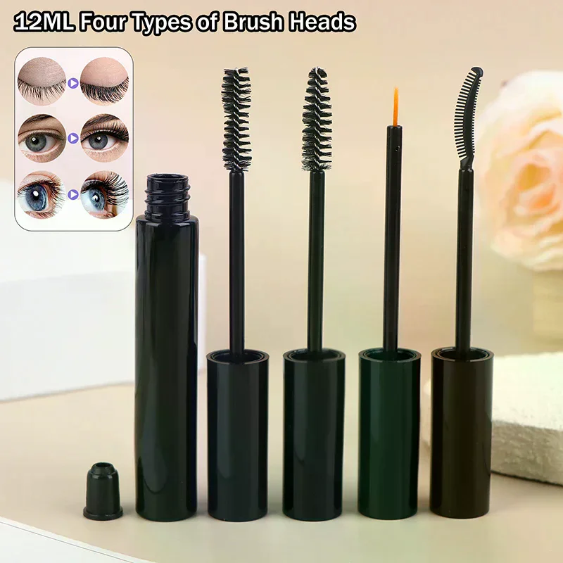 12ml Empty Mascara Tube With Eyelash Wand Eyelash Growth Liquid Vial Bottle Eyeliner Brush Eyelash Cream Apply Container
