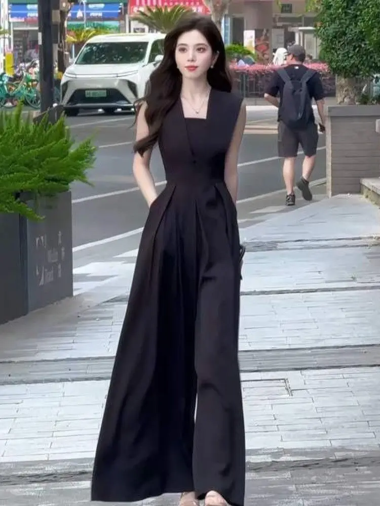 

Костюм-двойка Ele Bla-Piece: брюки с высокой талией, стройнящий дизайн, уникальный и элегантный вид, премиум-класс, для офиса, длинные брюки из полиэстера.