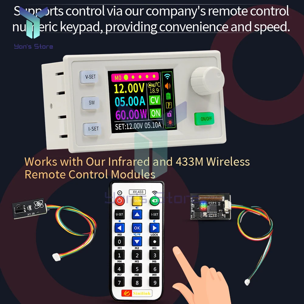 

XY8050S CNC DC Buck Power Supply 50A/4000W Adjustable Stabilized Power Supply Constant Voltage/Current Support Weather Systems