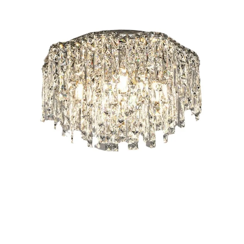 

Light luxury ceiling lamp crystal atmosphere living room Internet celebrity master bedroom dining room high sense