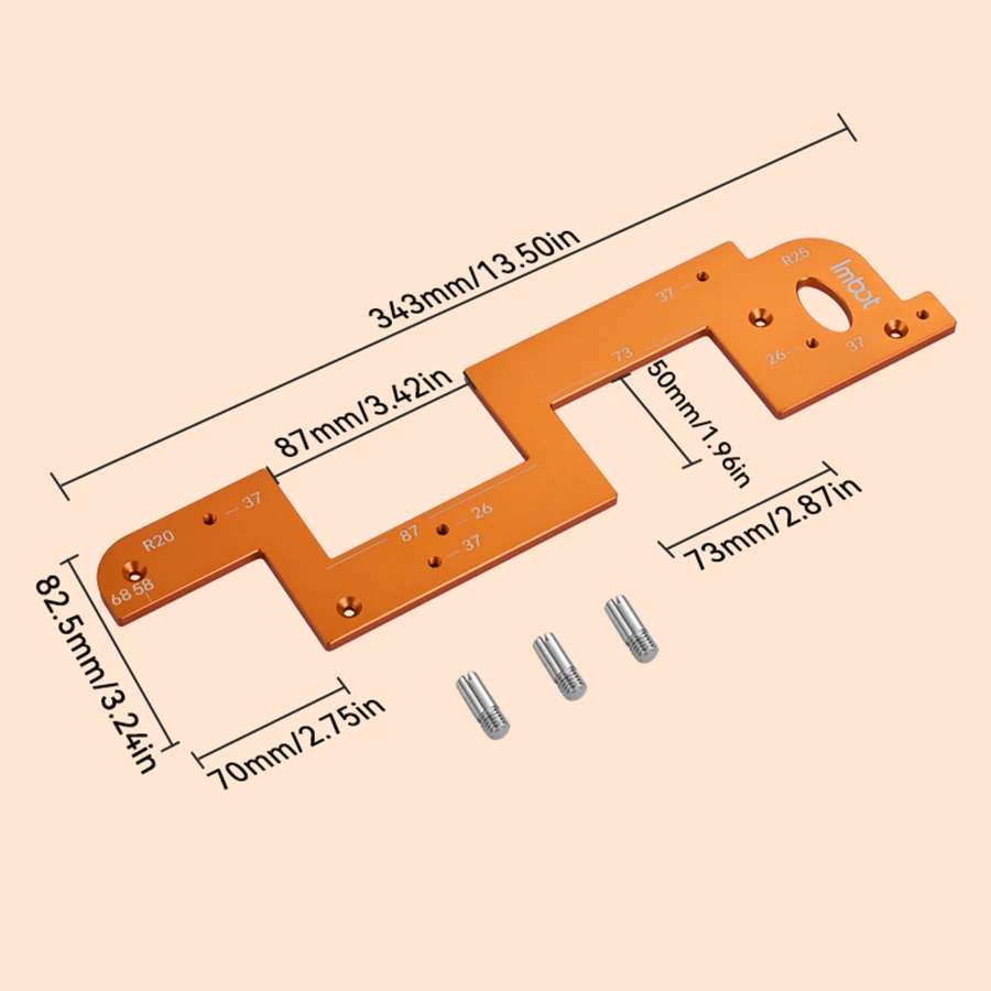 Imbot handle free slotting molod,woodworking wardrobe opening tool,thickened aluminum alloy, punch auxiliary artifacts