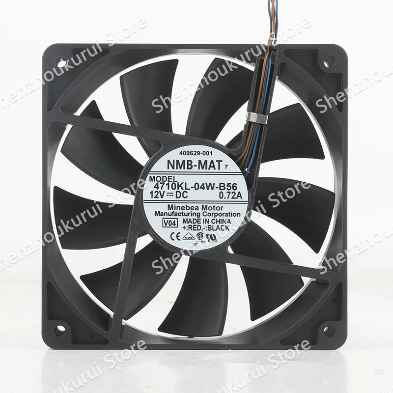 120X120X25MM NMB 4710KL-04W-B56 12V 0.72A 12025 Four-wire PWM temperature control cooling fan 12CM