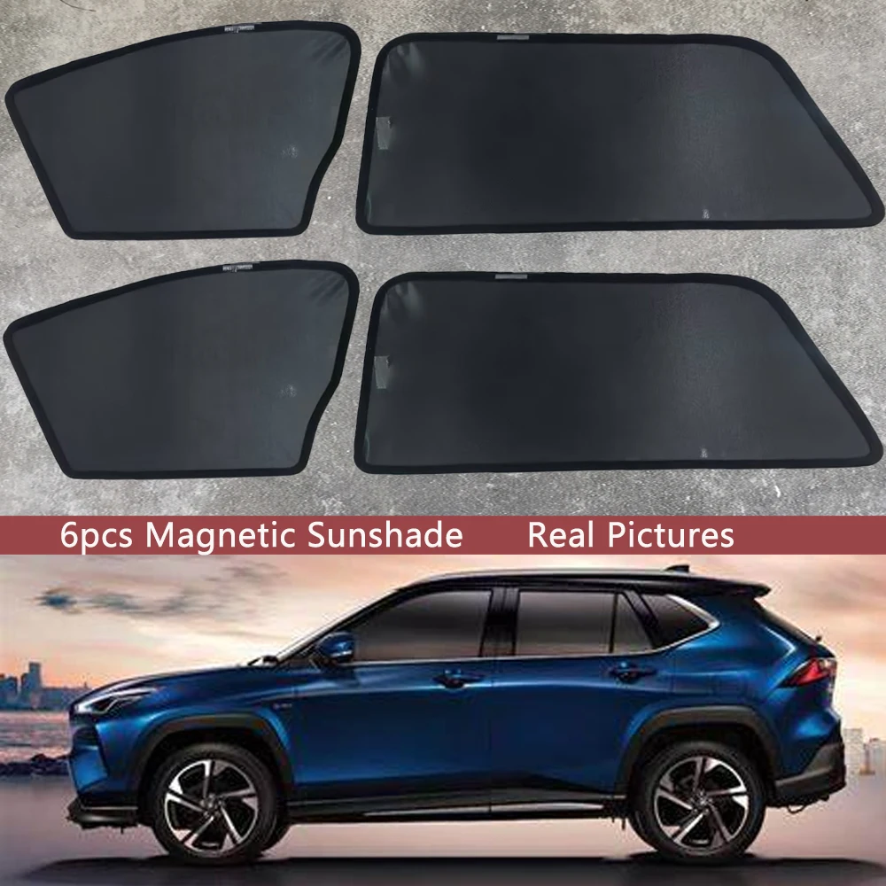 

Magnetic Car Sunshade Shield Windshield Frame Curtain Sun Shade For Toyota Yaris Cross XP210 XPB10 AC200 2020 - 2025 Accessories