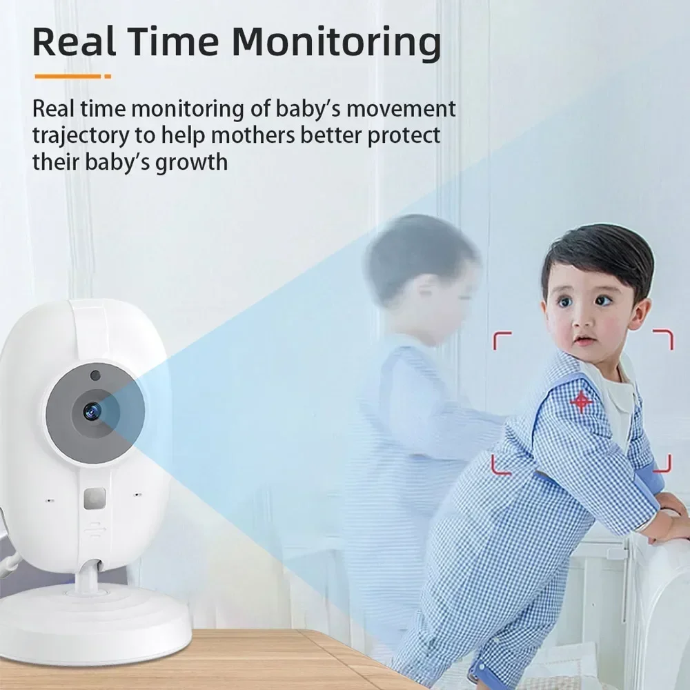 VBABM 3.5 Inch Baby Monitor With Camera Stand Wireless Electronic Babysitter Two Way Audio Video Nanny Radio For Child Safety view 2