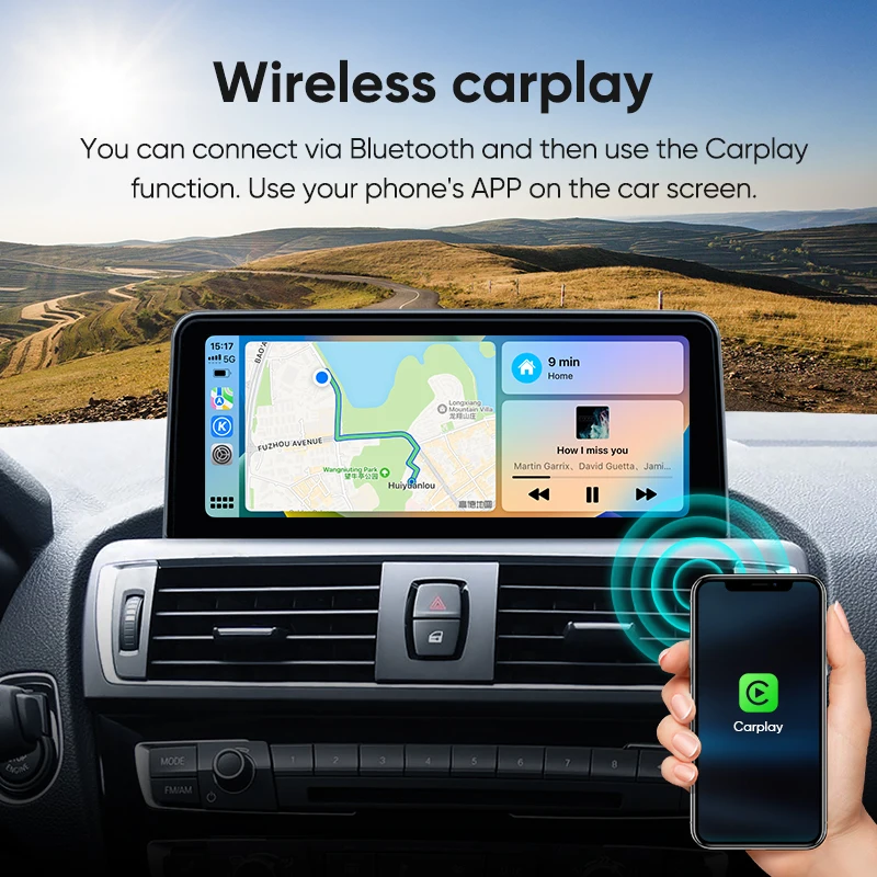 Ainavi Car Radio For BMW 1/2 Series F20/F21/F22/F23 NBT System 10.25 Inch Wireless Carpla  Android Auto Multimedia Player