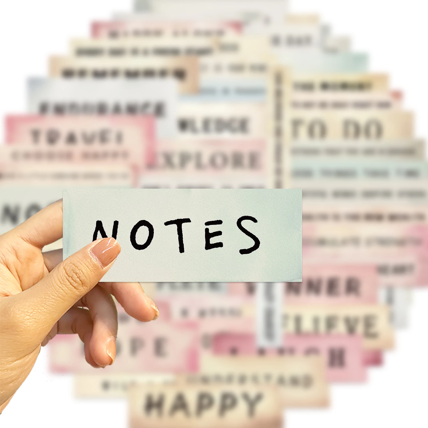 50pcs Vintage Label Vocabulary Stickers For Waterproof Stickers For Water Bottles, Skateboard, Guitar Helmet Laptop KID Gift