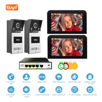 TUYA 1080P Wifi Video Doorbell 7 Inch Touch Screen POE Port HD Smart Doorbell Home Video Intercom for RFID Access Control System