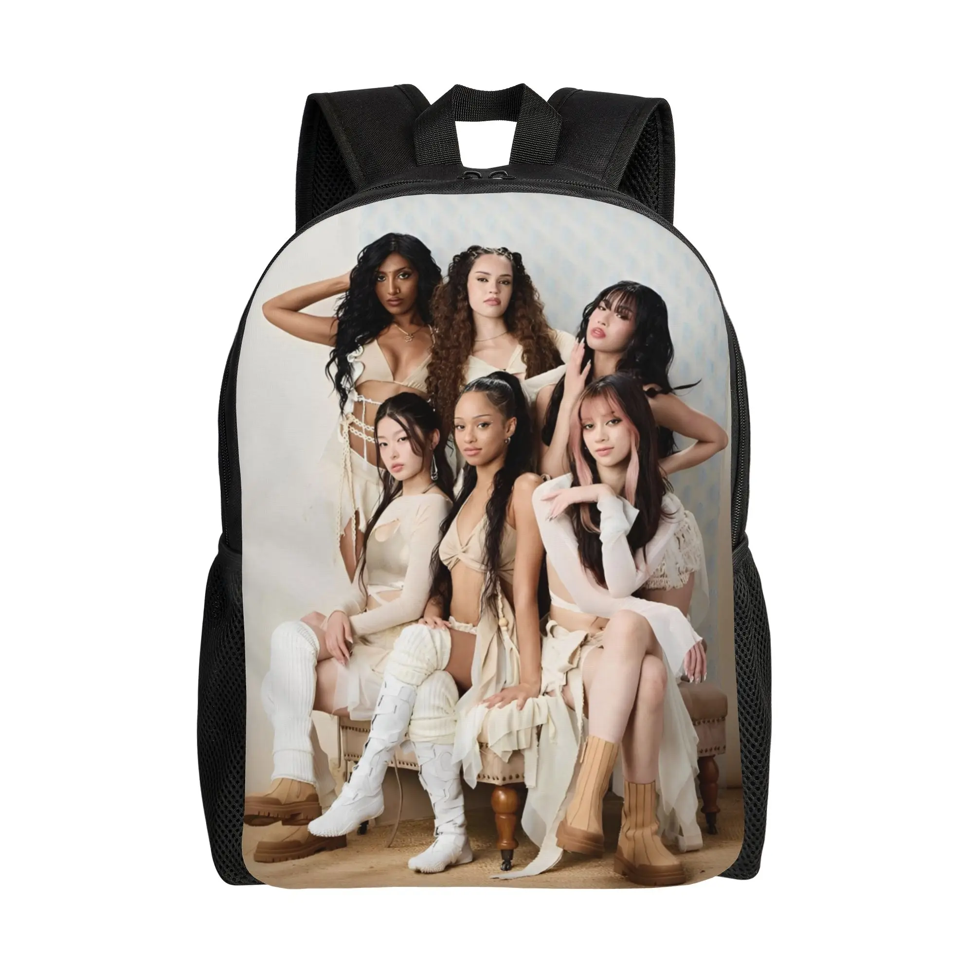 

Стильный рюкзак Katseye Members Kpop для мужчин и женщин, для студентов, деловых людей, для ноутбука, из холщовой ткани