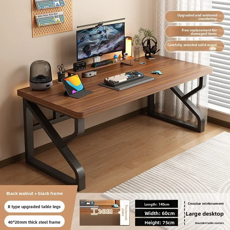 Durable Solid wood computer desk modern simple student learning desk study long desk