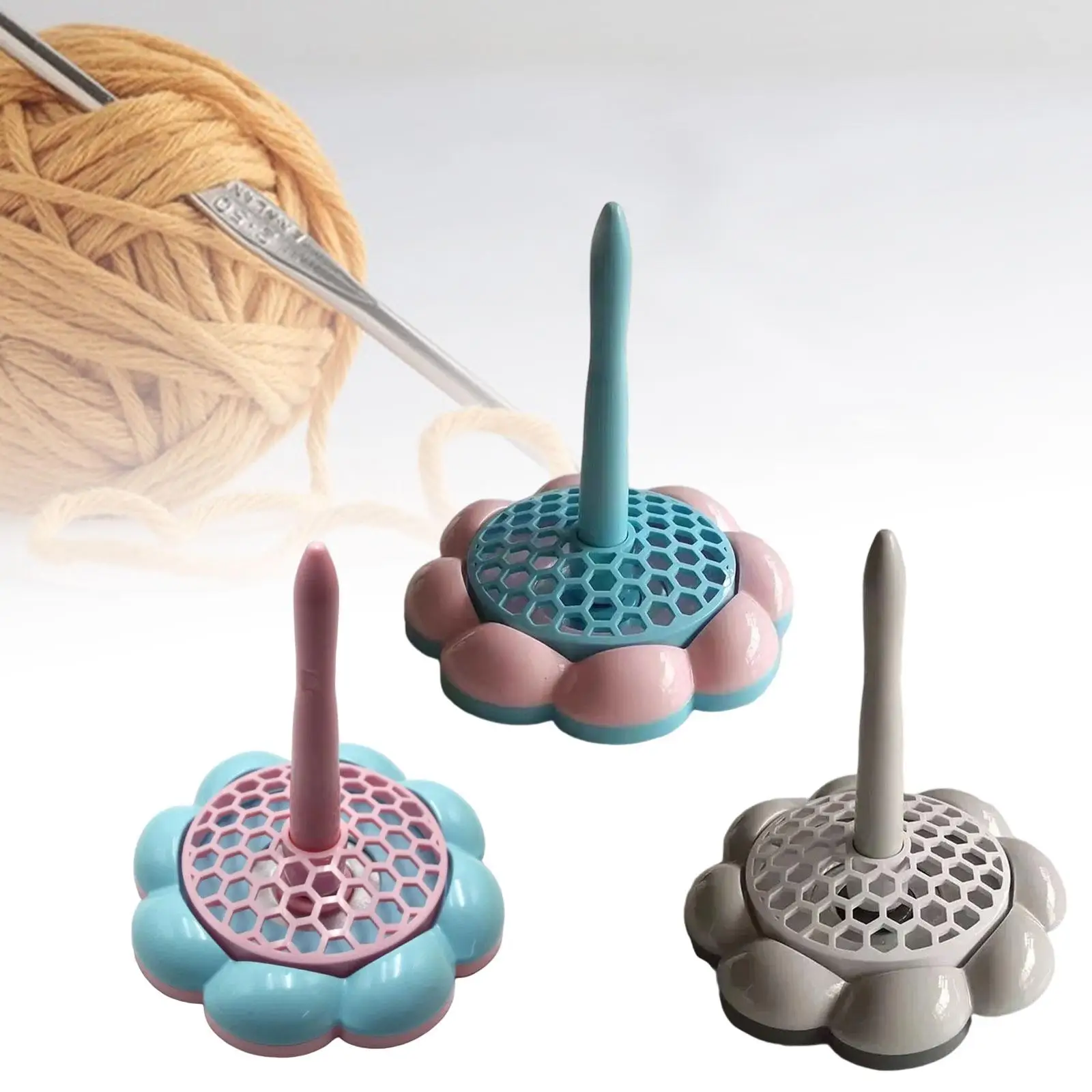 

Yarn Holder Organizer Embroidery Accessory Rotatable Detachable Convenience Craft Lovers Gift Non Slip Portable for Knitting