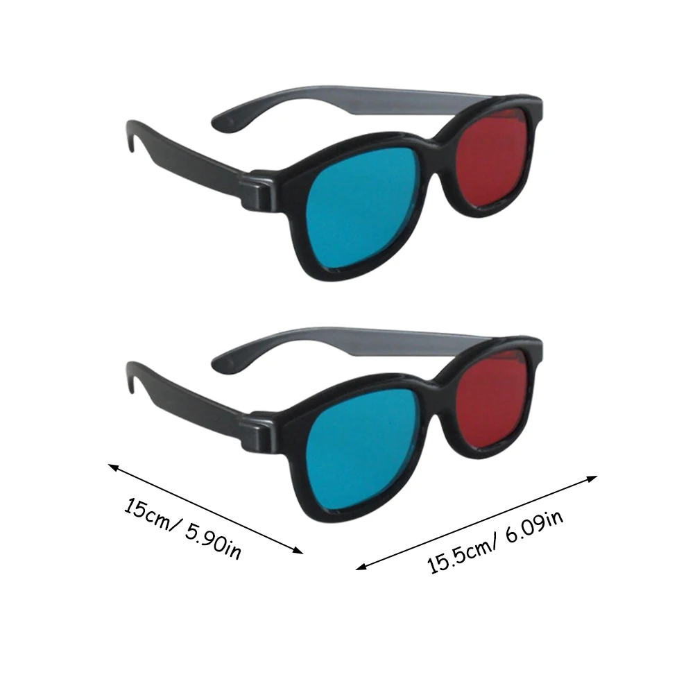 

20pcs 3D Red Blue Lens Black Frame Foldable Lightweight Video Stereoscopic Universal For Kids Adults 3D Movie Stereoscopic Red