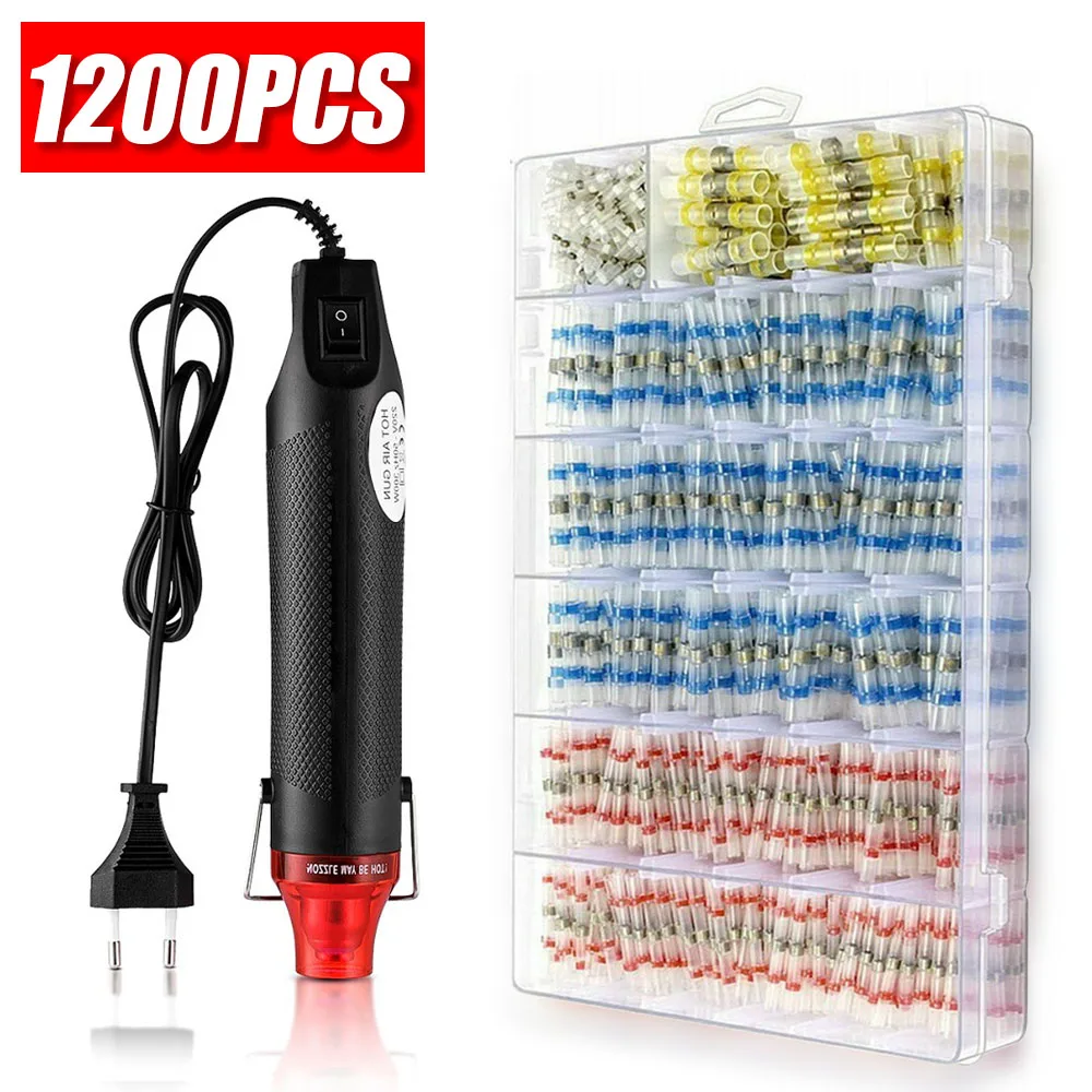 50-1200PCS Heat Shrink Tubing Wires Cable Sleeves Waterproof Solder Seal Wire Connector Electric Cable Protection with Heater