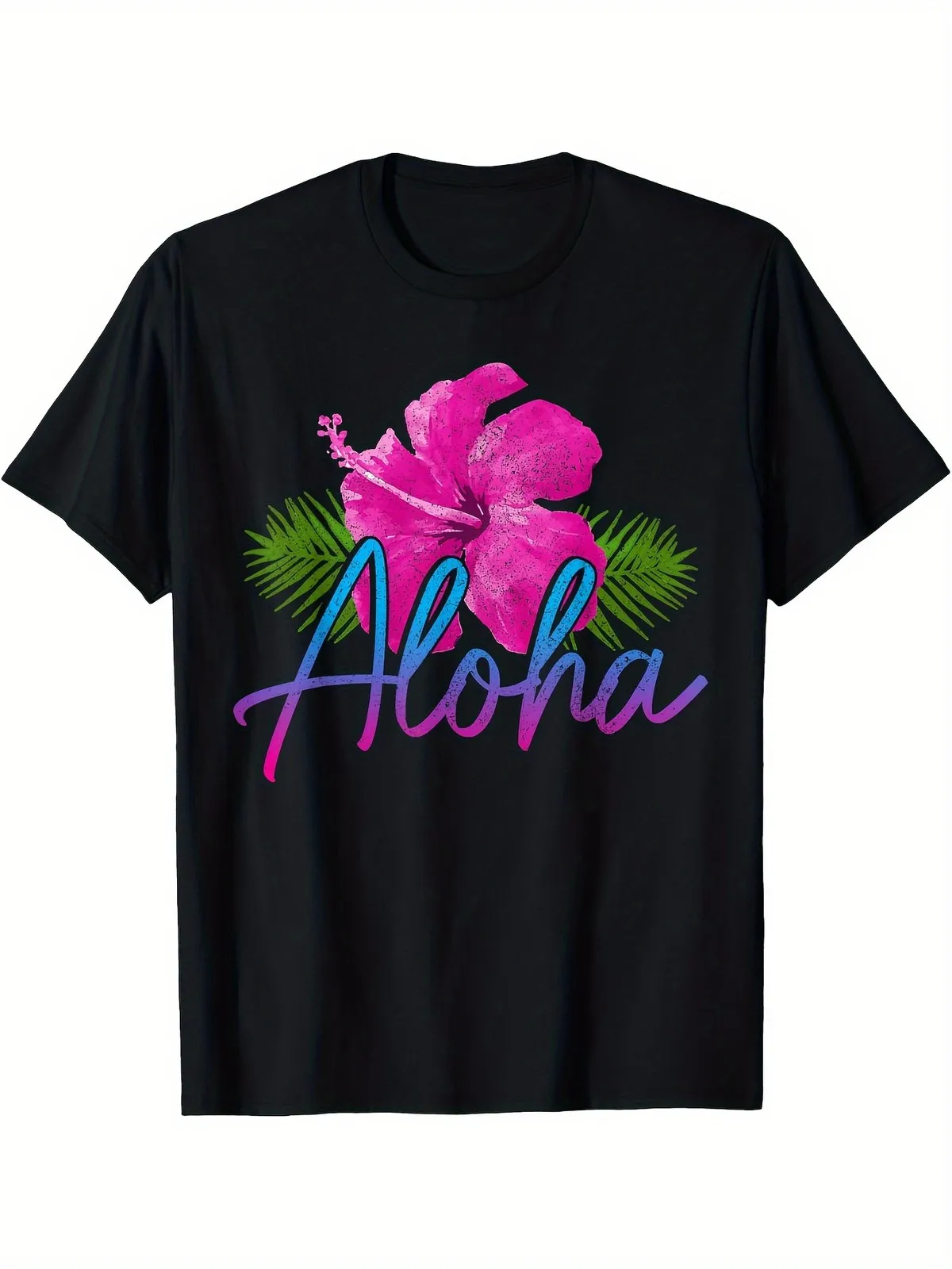

Hawaiian Aloha Hibiscus Flower Graphic Men’s T-Shirt Tropical Luau Beach Tee