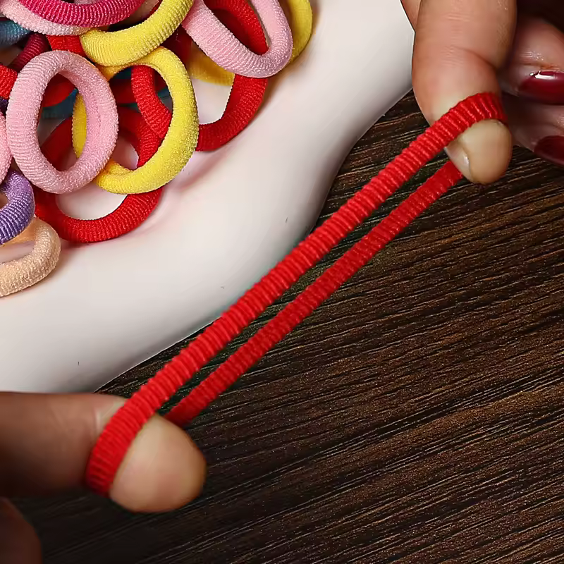 50/100Pcs Hair Bands for Children Colorful Nylon Scrunchie Hair Ties Rubber Band Kids Elastic Hair Leagues Girl Hair Accessories - Image 6
