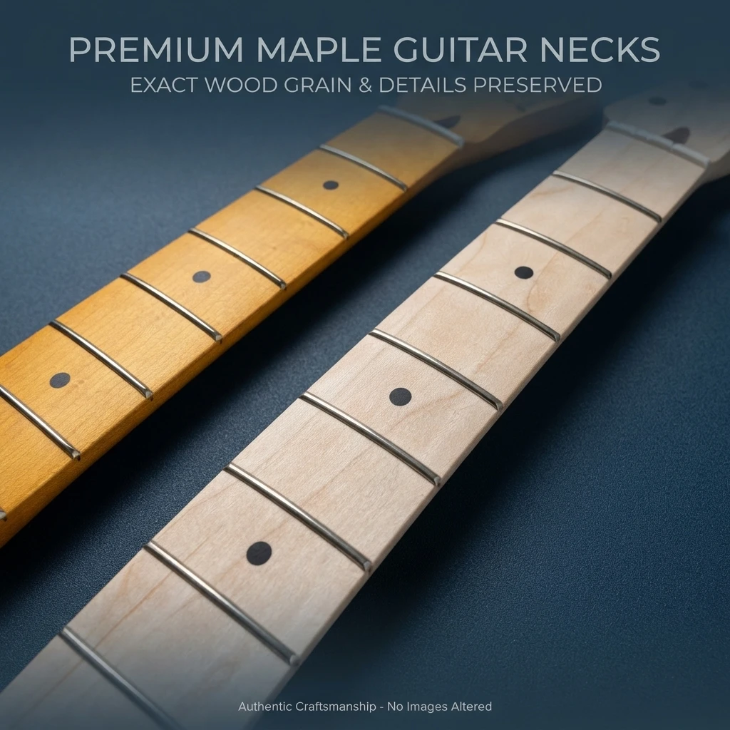 TL Electric Guitar Neck for DIY Vintage 1957 Design 21 Frets One Piece Maple Wood Board Unfinished Replacement