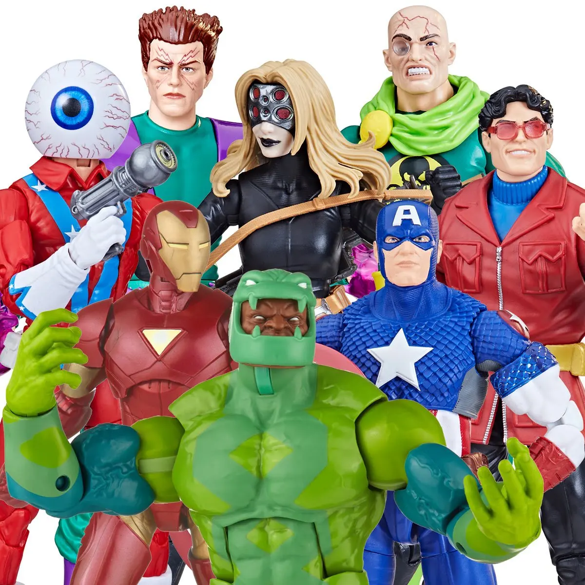 Marvel Legends Extremis Iron Man Orb Molecule Ultimate Captain America Baron Von Strucker Puff Adder BAF Wave 6