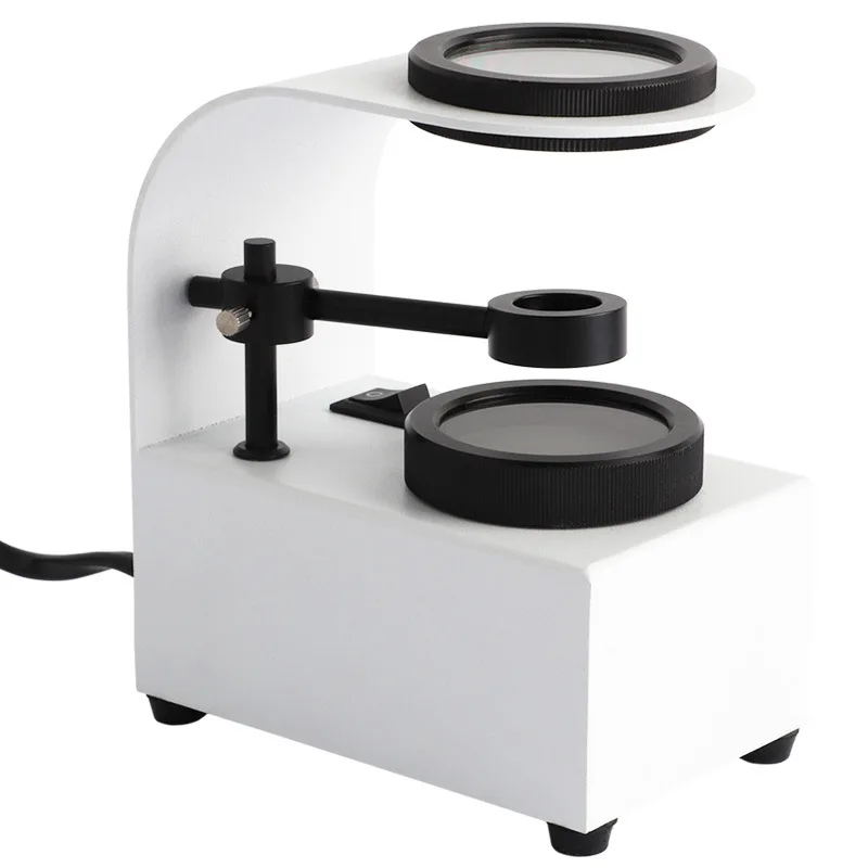 Desktop Gemological Polarizer Crystal Jade Testing Instrument Multi-Color Amber Gemstone Magnifying Glass Jewelry Lamp Tool
