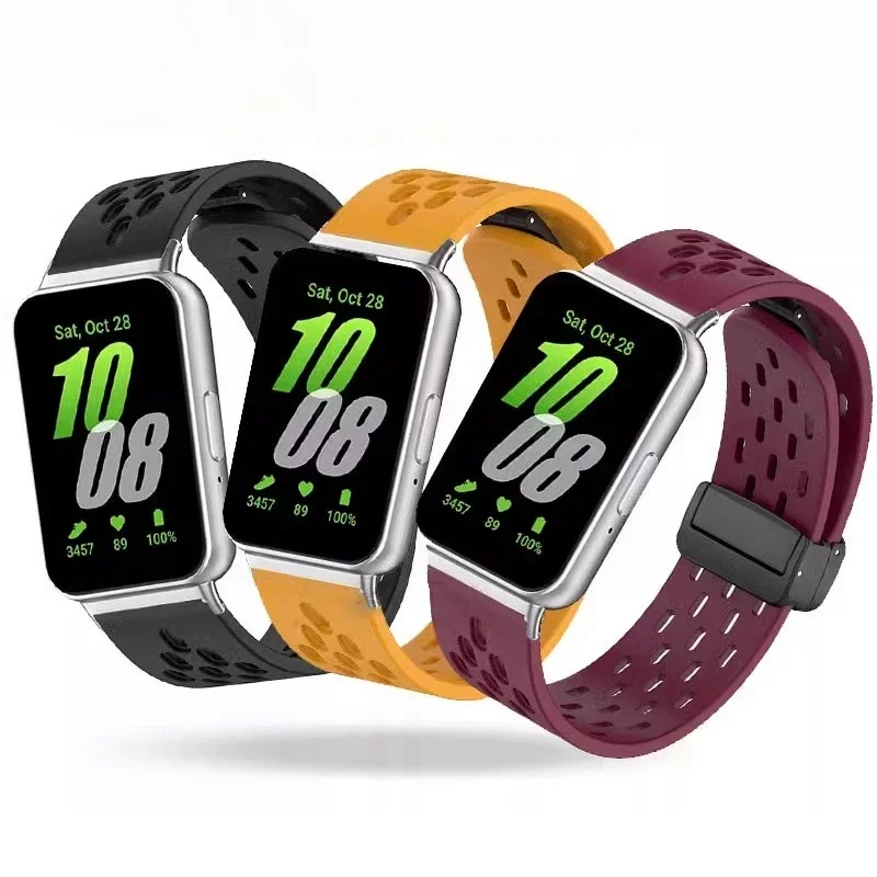 Ремешок силиконовый для Samsung Galaxy Fit 3, сменный браслет с магнитной застежкой для Samsung Galaxy Fit 3