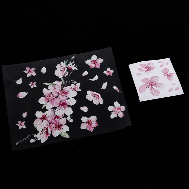 1 pçs flor de cerejeira floral adesivos de carro amor rosa auto vinil deca bumperl janela ipad