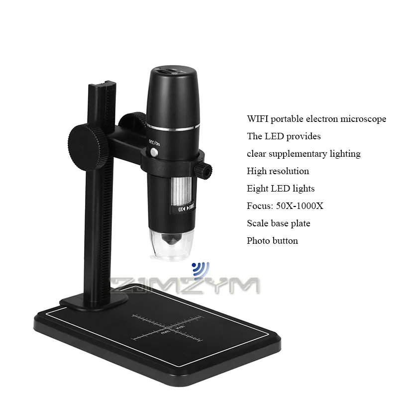 1000X Zoom Electronic Microscope Wireless WIFI Digital Microscope 8LED HD Handheld Continuous Amplification Magnifier Camera