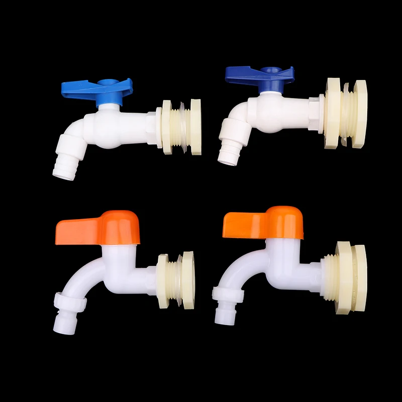 

1PC Aquarium Valve Garden Accessories 1/2" 3/4" Plastic Male Thread Water Faucet Fish Tank Tap Adapter Assembly Drainage Faucet