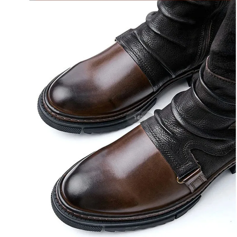 Men's Medieval Retro Artificial PU Leather Shoe Middle Ages Ankle Boots Victorian Renaissance Boot Cosplay Shoes view 3