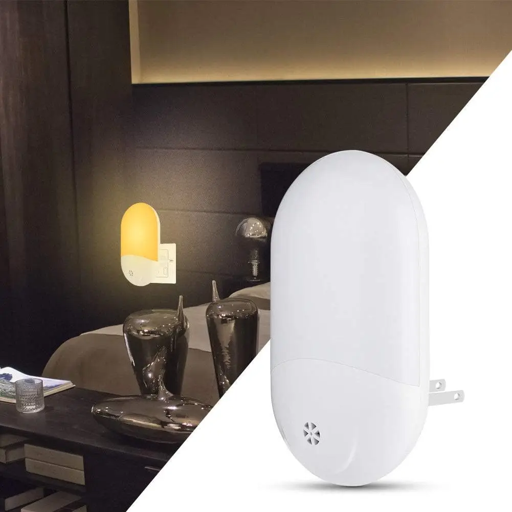 Led Night Light Dusk To Dawn Automatic Sensor Wireless Sleeping Plug Wall Lamp In Bed Warm Bedside US/EU/UK Plug Energy-saving