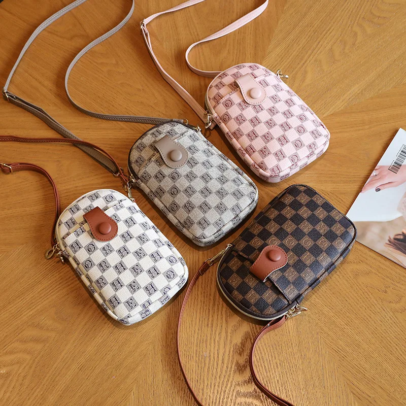 Retro Pakket Crossbody Tassen Voor Vrouwen Portemonnee Bedrukt Mode Mobiele Telefoon Schoudertas Mini Tas