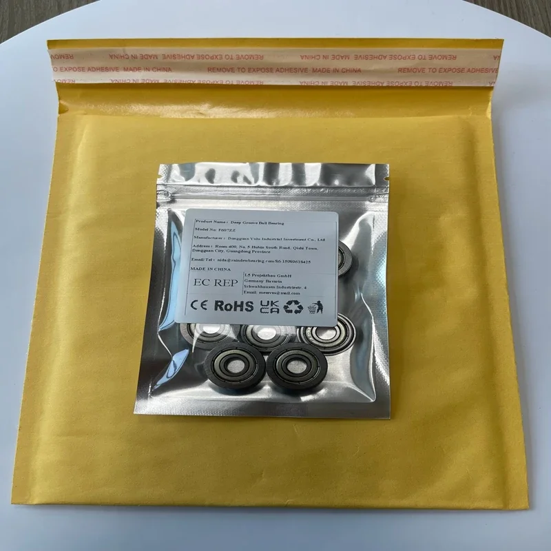 

10PCS F607ZZ 7x19x6 mm Flange Bearing Flanged Ball Bearings ABEC-7 F607 ZZ