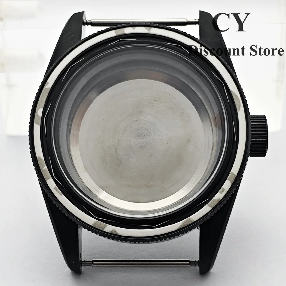 RICHUS NH35 Watch Case 41mm Black Sapphire Crystal Stainless Steel Watch Case Fit NH35 NH36 ETA2824 2836 Miyota82 DG Movement