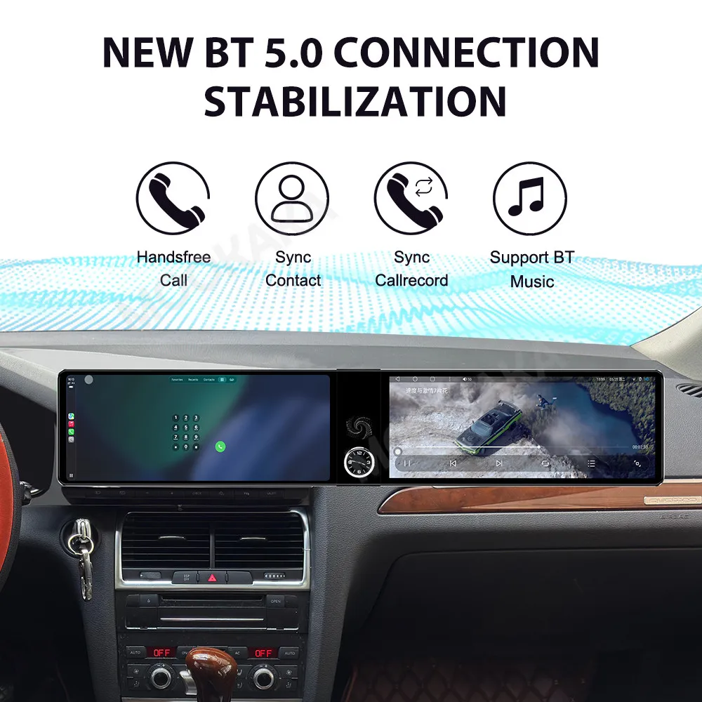 

Автомобильный радиоприемник с экраном 12,3 дюйма для Audi Q7 2005-2015, Android, GPS-навигация, мультимедийный видеостереоприемник, головное устройство