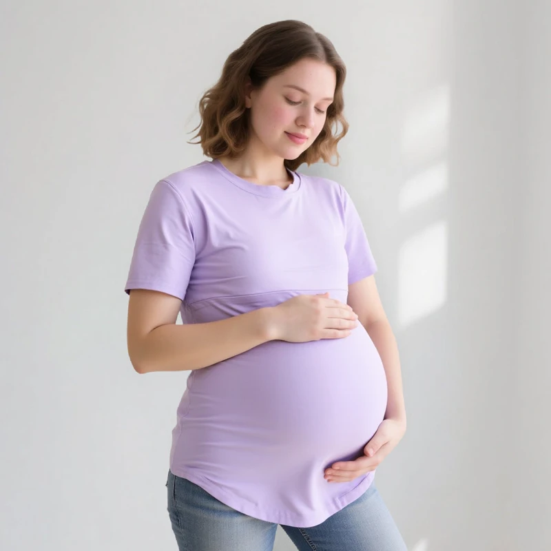 

Large Size Maternity Clothes Summer Short Sleeve Breastfeeding Tshirt Loose Nursing Cotton Lactation Tops for Pregnant Women ﻿