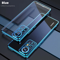 Luxury Transparent Plating Case For Xiaomi Mi 12t Pro 13 Xiaomi12 12 T 12tpro 5g 12x Original Clear Silicone Back Cover On Mi12