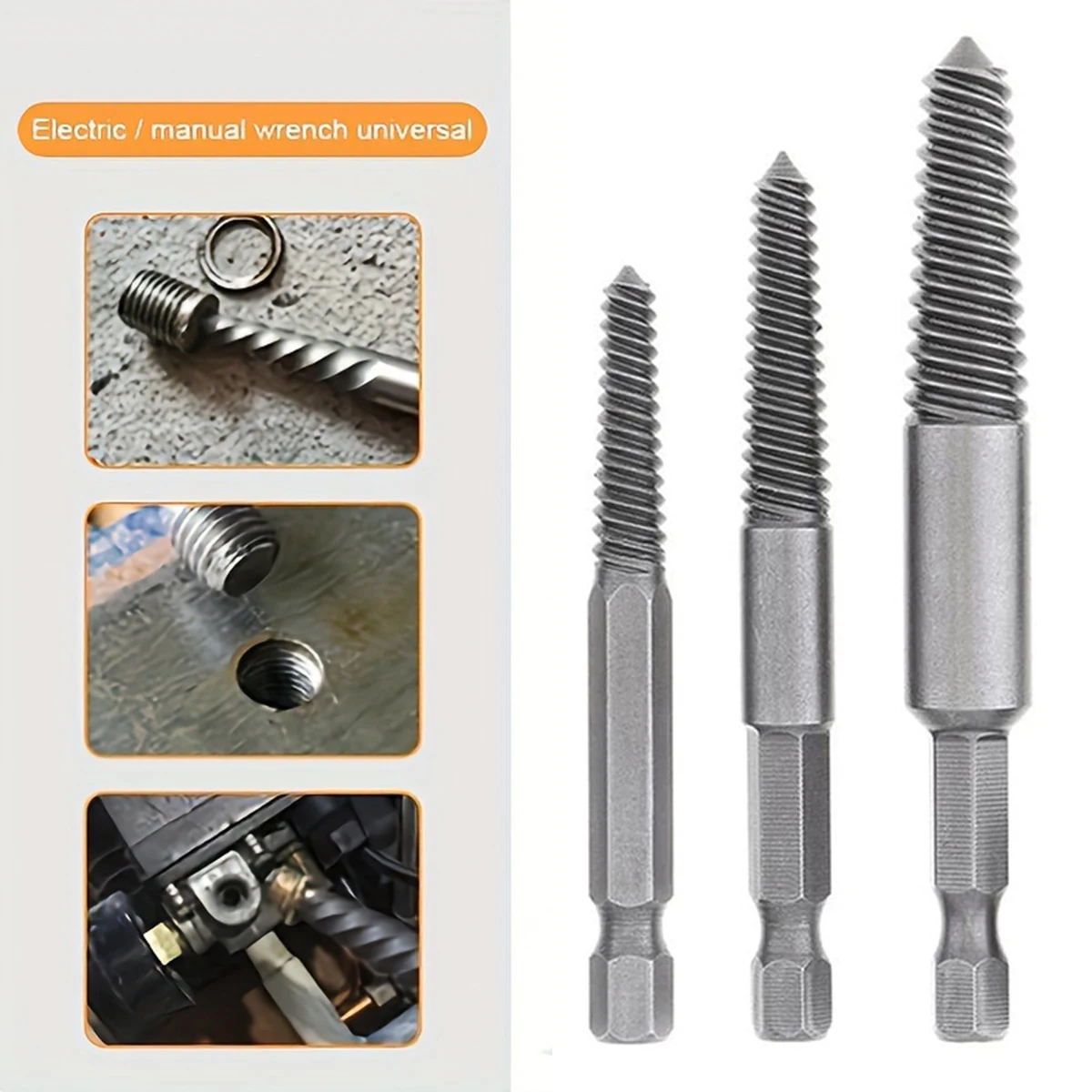 Reverse Tap Set Screw Extractor Removes Damaged Screws On Broken Bolts Hand Tool Carpenter Dedicated Tool Stripped Screw Removal