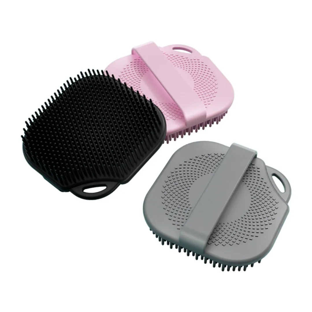 실리콘 바디 스크러버 브러시 부드러운 피부 마사지 바디 워시 진흙 제거 목욕 샤워 스크러빙 브러시 엑스 폴리 에이 팅 스크럽 목욕 용품