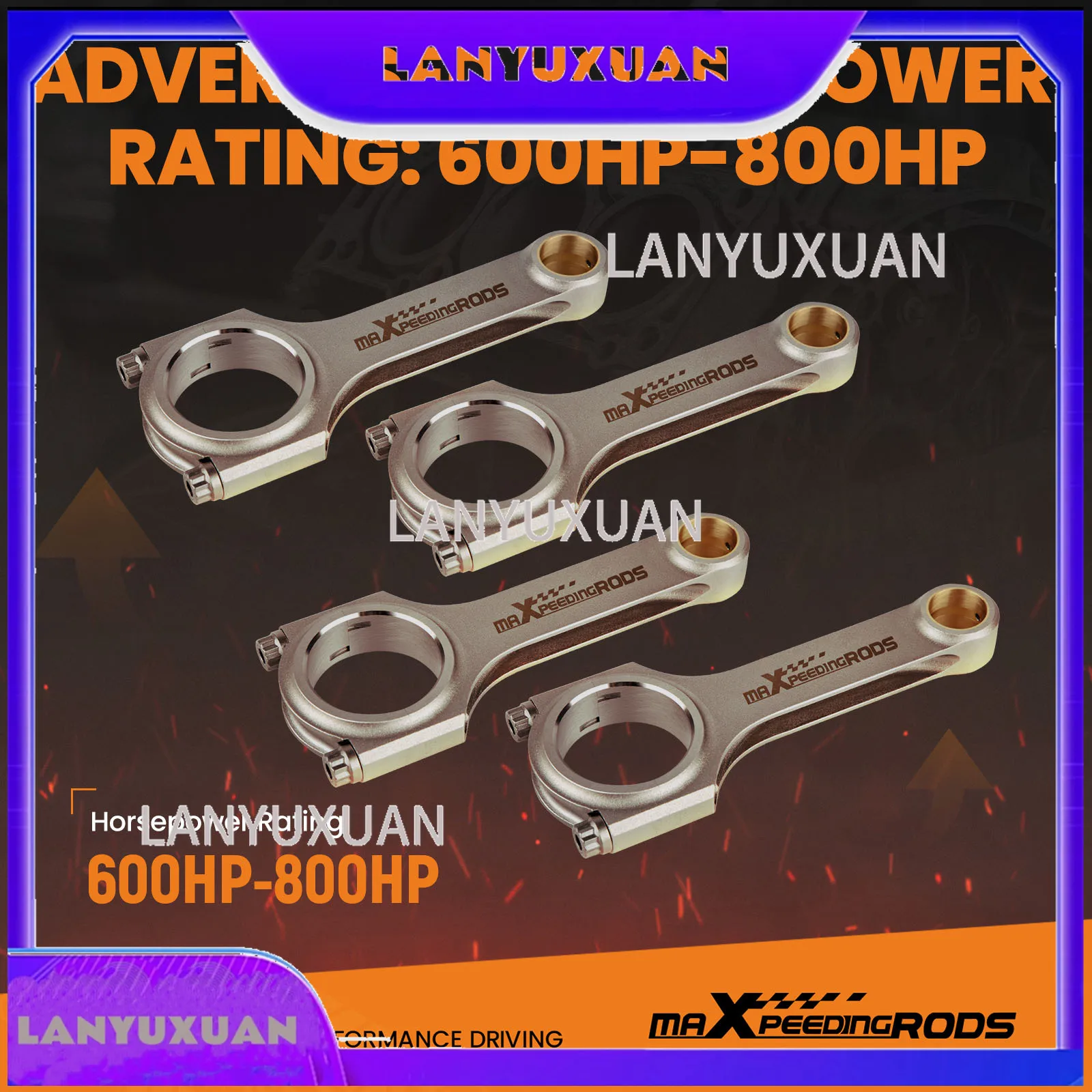 

2026 EN24 Connecting Rods+ARP Bolts for Ford Focus Sedan 2000-2004 Mazda 2.0 Zetec