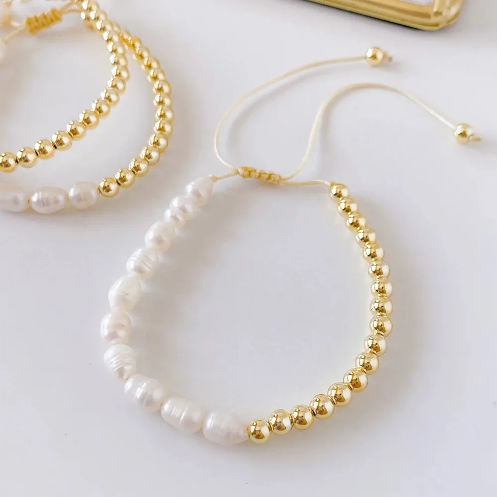 KKBEAD Boho Summer Bracelet for Women Gift Natural Pearl Bracelets Stackable Pulseras Y2k Accessories Jewelry Mujer