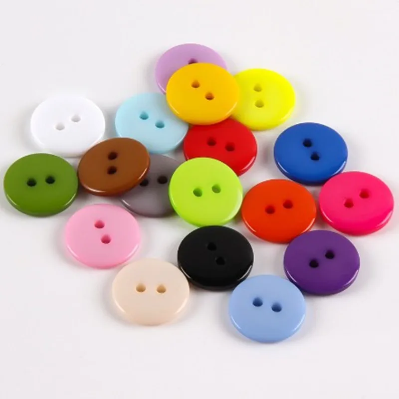 100Pcs Shirt Buttons 2 Holes Buttons DIY Scrapbooking Kid\'s Garment Dolls Sewing Accessories Craft Decoration Black White Button