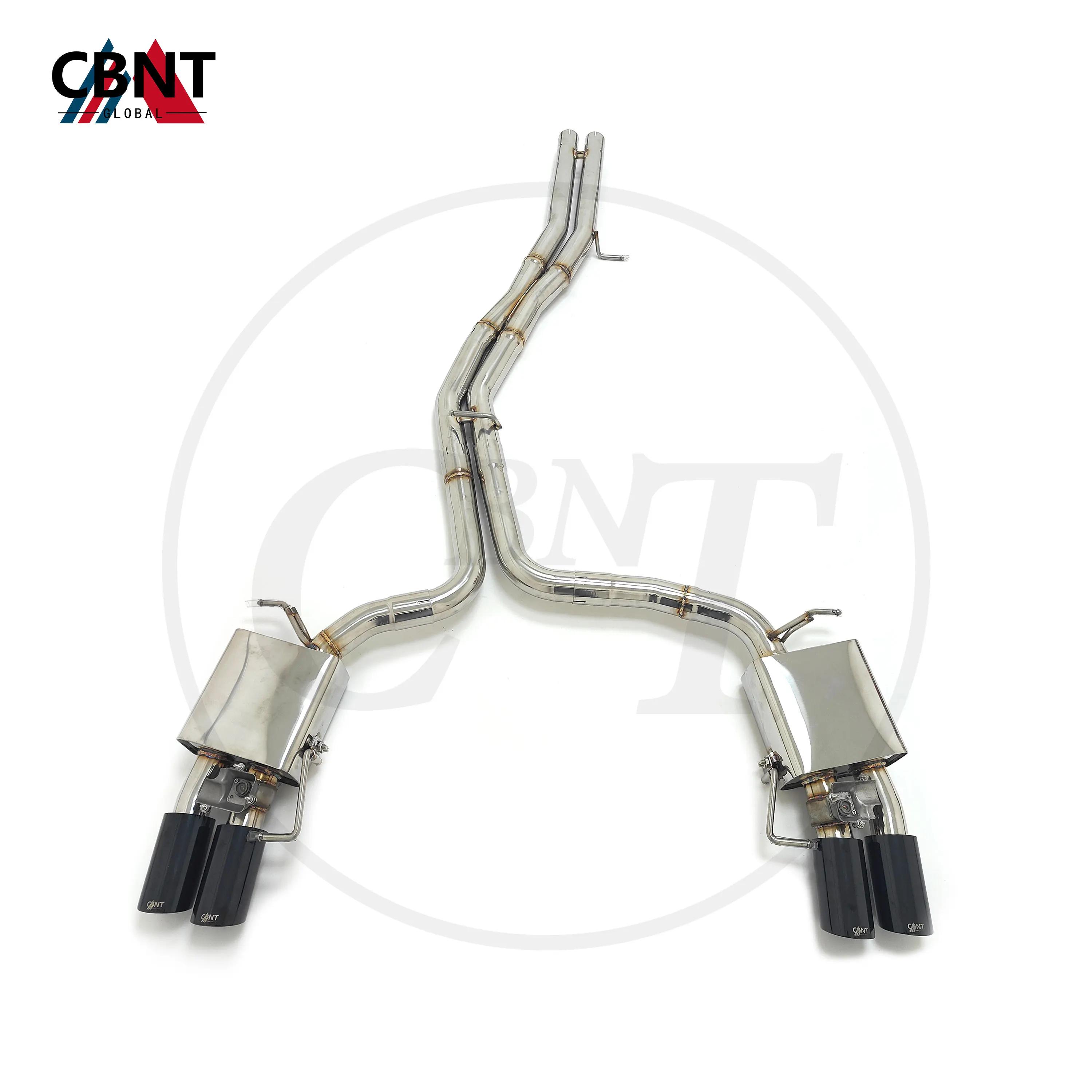 

CBNT Exhaust Catback with Valve Muffler 304 Stainless Steel High Performance Valved Exhaust Pipe System for Audi S6 S7 C8 2.9T