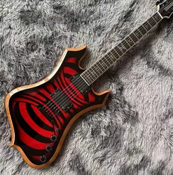 New Arrival Custom strange red Electric guitar with rosewood fingerboard , black hardware , maple neck , high quality guitarra