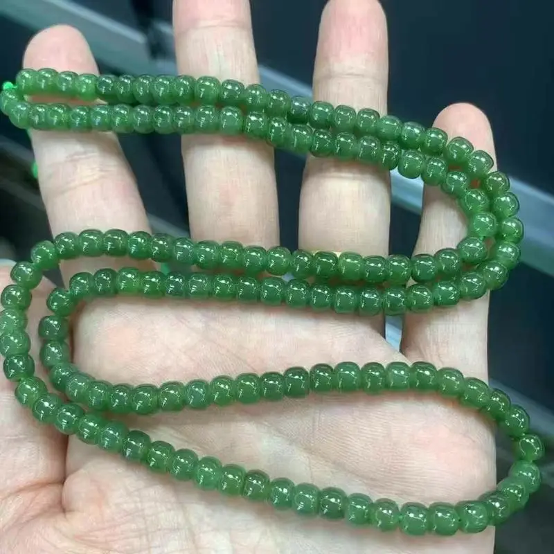 Natural Hetian Jade Old-Style Beads Buddhist Jewelry, Fine Texture, High Quality, Accessory