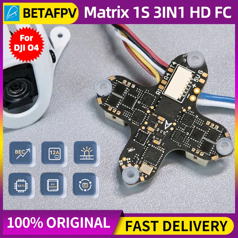 BETAFPV Matrix 1S 3IN1 AIO FC with RX1 Controller: The Ultimate Whoop Drone Upgrade for Precision and Simplicity