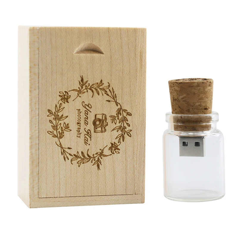 TEXT ME usb 2.0 drifting bottle box model usb2.0 32GB usb flash drive pendrive 4GB 8GB 16GB Beautiful gift pen drive