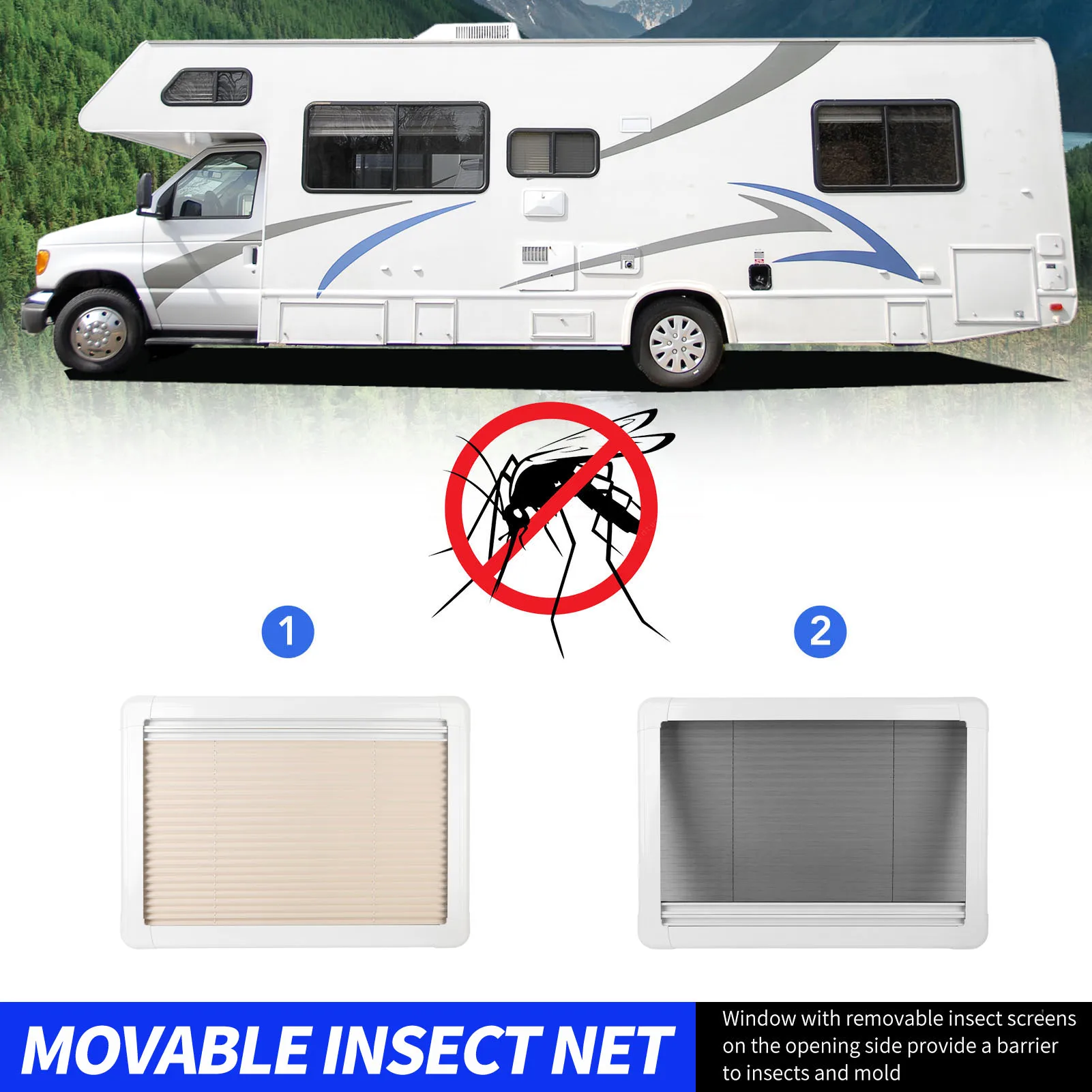 RV دفع خارج نافذة الاكريليك الزجاج العازل الثقيلة سبائك الألومنيوم 28X20in مقاوم للماء نافذة متنقل للمقطورة #4