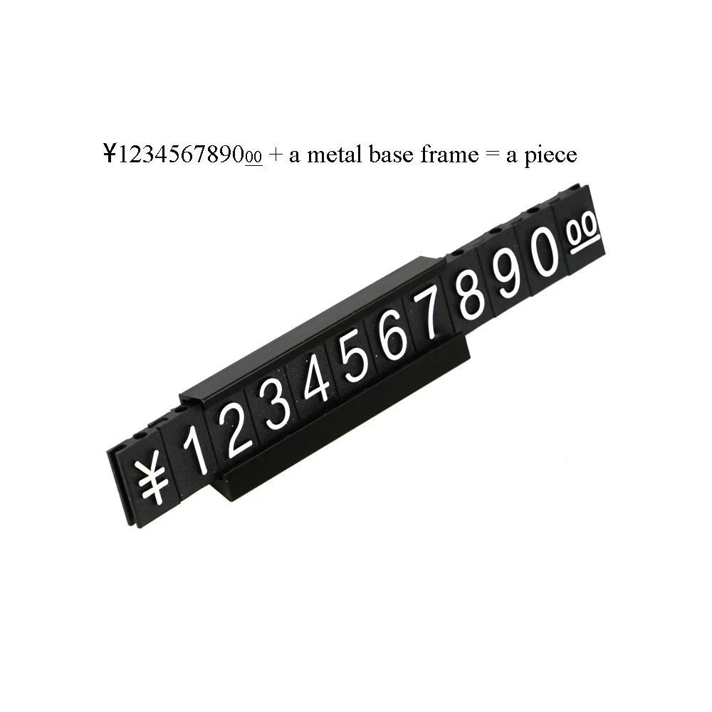 Desktop Metal Base Combined Price Tags Camera Mobile Phone Assembly Arabic Numerals Signs Label Window Counter Display Stands