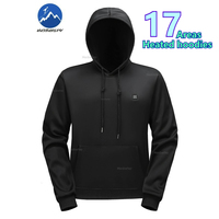 USB Electric Heating Hoodie Men Jacket Winter Technology Heated Body Constant Temperature Clothing Hiking Casual Warm Sweatshirt