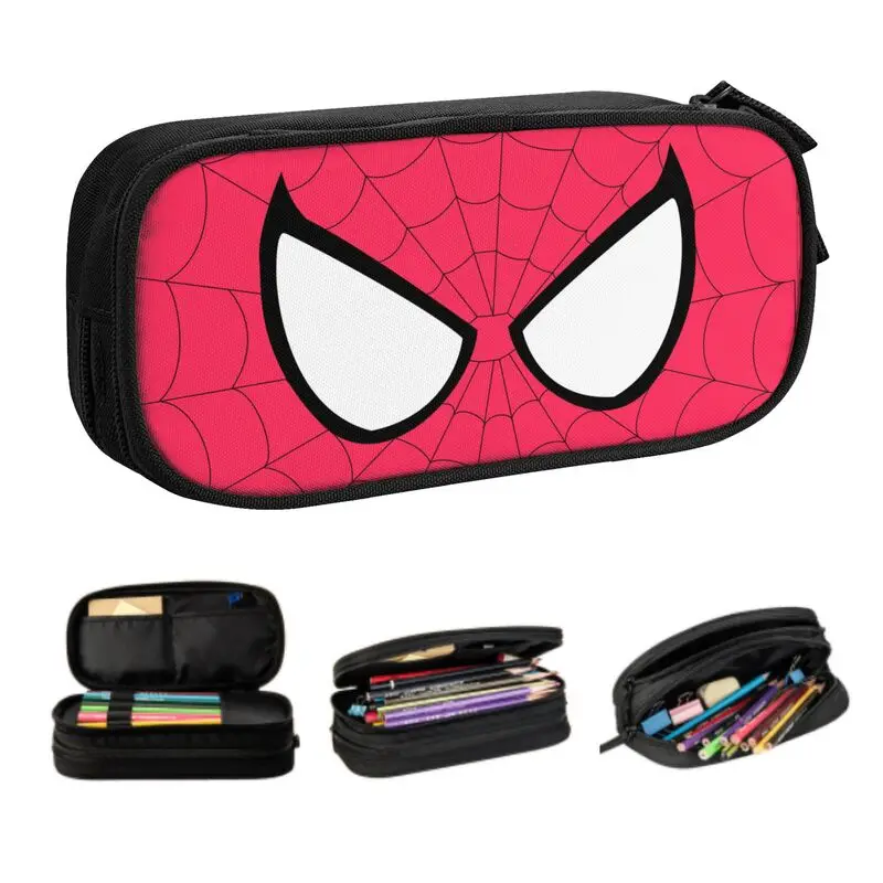 Custom Spider Web Eye Kawaii Pencil Case Boy Girl Large Capacity Spider Man Pencil Pouch Student School