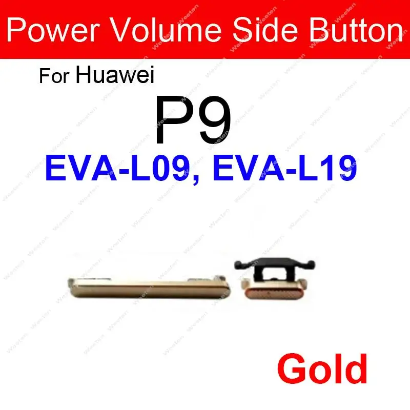 Power Volume Buttons For Huawei P9 EVA-L09 L19 P9 Plus P9 Lite 2016 P9 Lite 2017 Side Power Volume Keys On OFF Keys Repair Parts